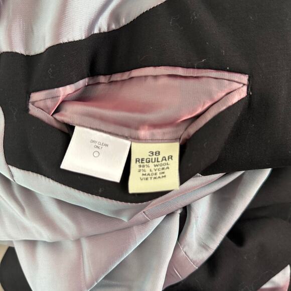 Wilke Rodriguez 38R Black Stretch Wool Mens Blazer Suit Jacket Sport Coat - Picture 6 of 6